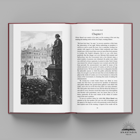 Open copy of hardback book